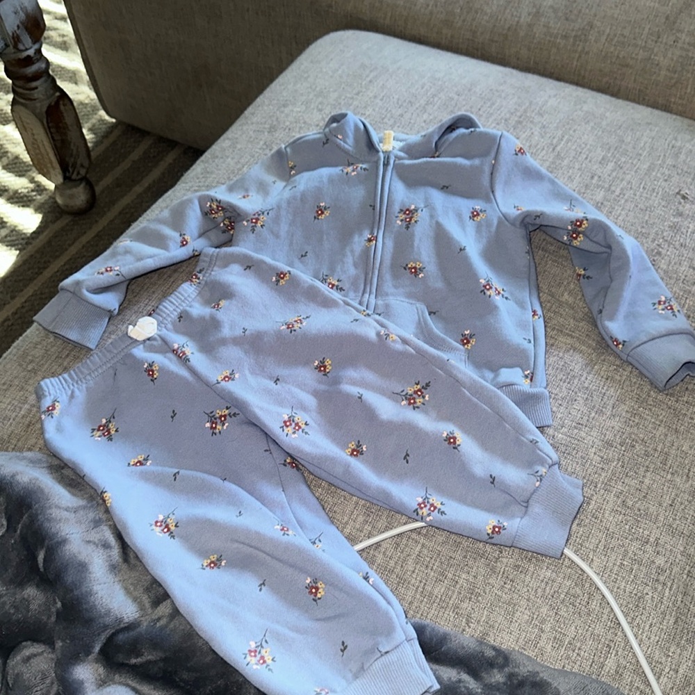 24M carters zip up jacket and sweatpants